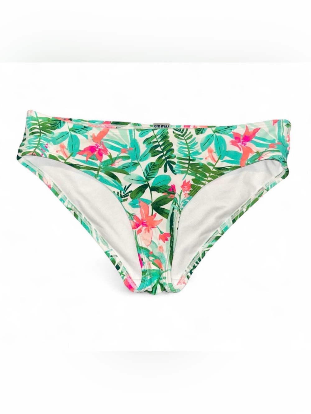 Old Navy Tropical Floral Bikini Bottoms - Green & Pink Women’s Small
